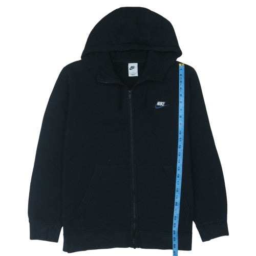 Nike Men's Black Full Zip Hoodie L Fleece Sports Casual