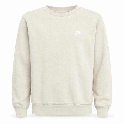 Nike Men's Beige Small Pullover Crew Neck Fleece Sweatshirt