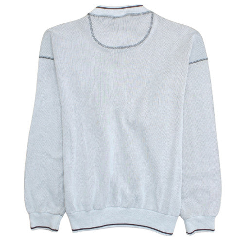 Reebok Women Grey Cotton Blend Pullover Sweatshirt Size L