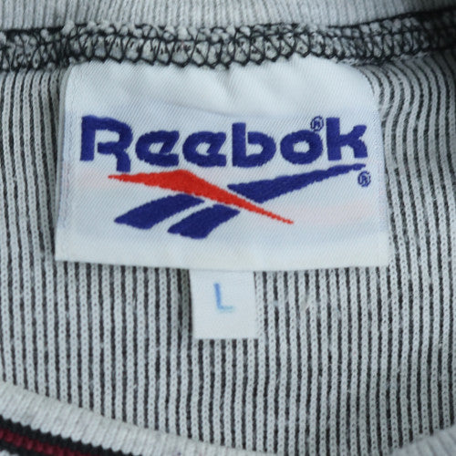 Reebok Women Grey Cotton Blend Pullover Sweatshirt Size L
