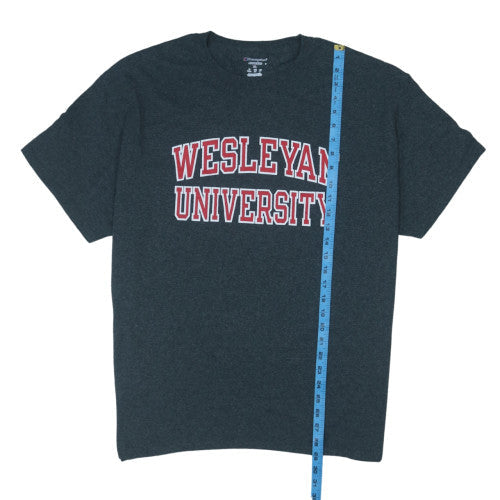 Champion Men's Grey Wesleyan University XL Short Sleeve T-Shirt