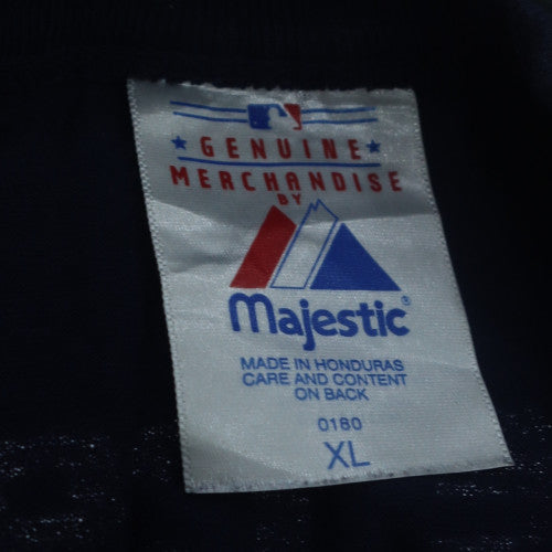 Majestic Men's Blue XL Braves Henley Sports T-Shirt