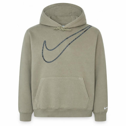 Nike Womens Beige XL Pullover Hoodie with Logo Print