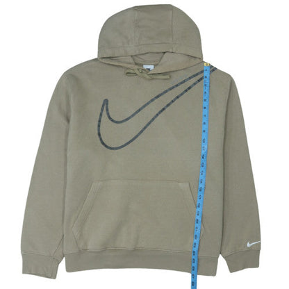 Nike Womens Beige XL Pullover Hoodie with Logo Print