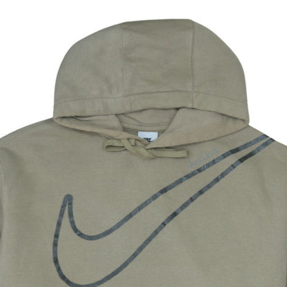 Nike Womens Beige XL Pullover Hoodie with Logo Print