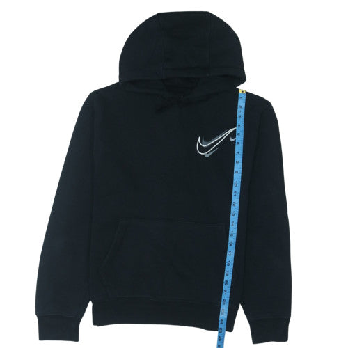 Nike Women's Black Small Pullover Hoodie with Logo Print