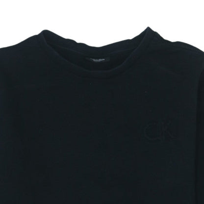 Calvin Klein Womens Black XL Pullover Sweatshirt Crew Neck Cotton Blend