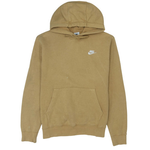 Nike Men's Beige Pullover Hoodie M Regular Fit Fleece