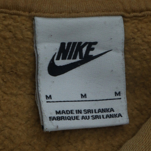 Nike Men's Beige Pullover Hoodie M Regular Fit Fleece