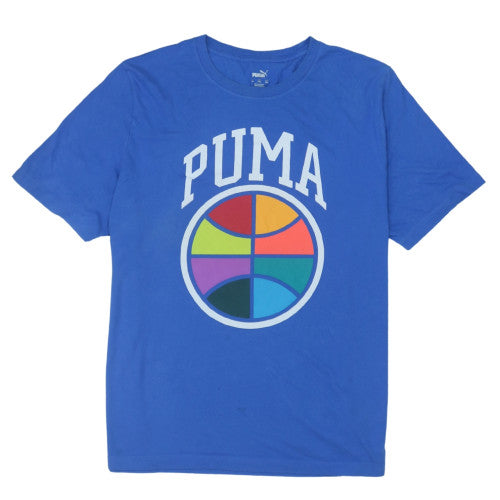 Puma Men's Blue 2XL Graphic Logo Sports T-Shirt