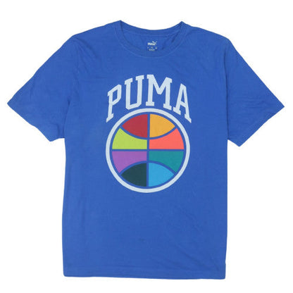 Puma Men's Blue 2XL Graphic Logo Sports T-Shirt