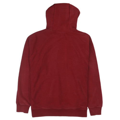 GAP Men's Red Pullover Hoodie Large Fleece Logo Sweatshirt
