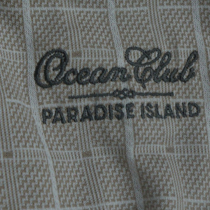 Nike Golf Men's Beige Check 2XL Polo Shirt Ocean Club Embroidered