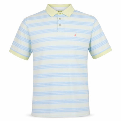 Nautica Men’s Blue Striped 2XL Cotton Polo Shirt
