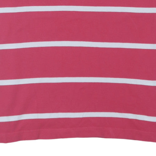 Chaps Men's Pink Striped Stretch Polo Shirt XL Cotton