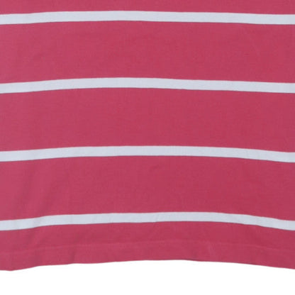 Chaps Men's Pink Striped Stretch Polo Shirt XL Cotton