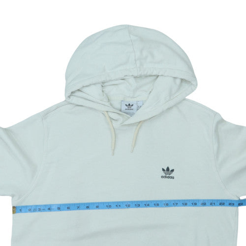 adidas Men's White XL Pullover Hoodie with Logo Pocket