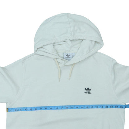 adidas Men's White XL Pullover Hoodie with Logo Pocket