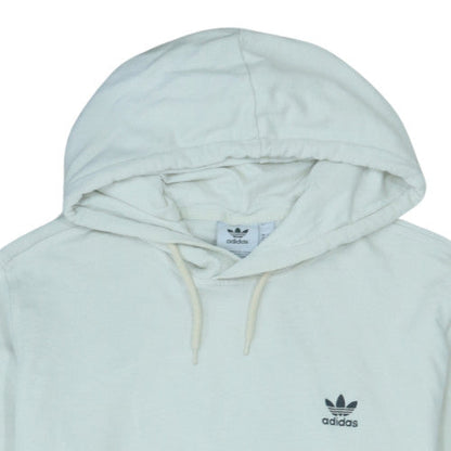 adidas Men's White XL Pullover Hoodie with Logo Pocket