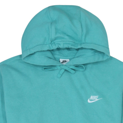 Nike Womens Teal Pullover Hoodie Medium Cotton Blend Casual