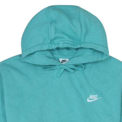Nike Womens Teal Pullover Hoodie Medium Cotton Blend Casual