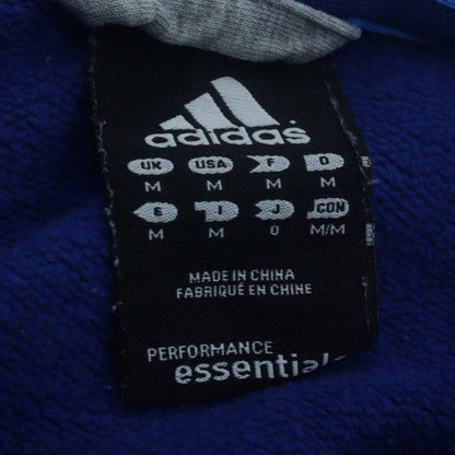Adidas Men's Blue Full Zip Hoodie Size M Sports Fleece Sweatshirt