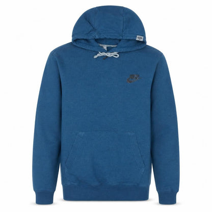 Nike Men Blue Pullover Hoodie S Fleece Logo Sportswear
