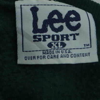 Lee Sport Men's Green XL Pullover Sweatshirt Packers Embroidered Vintage