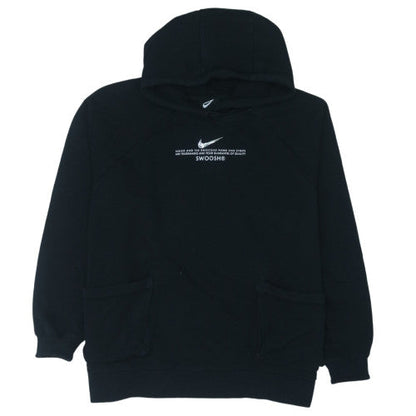 Nike Womens Black XL Pullover Hoodie with Logo Raglan Sleeves
