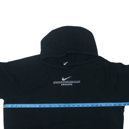 Nike Womens Black XL Pullover Hoodie with Logo Raglan Sleeves