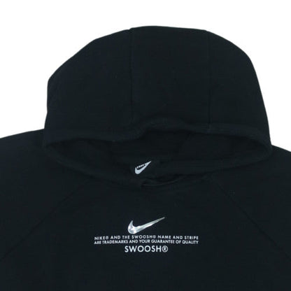 Nike Womens Black XL Pullover Hoodie with Logo Raglan Sleeves