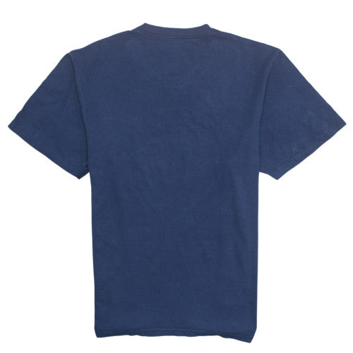 Adidas Men Blue Michigan Wolverines Graphic T-Shirt 2XL Regular Fit
