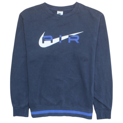 Nike Men’s Blue Pullover Sweatshirt Small Crew Neck Graphic Print