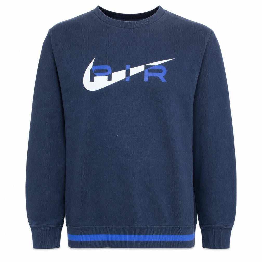 Nike Men’s Blue Pullover Sweatshirt Small Crew Neck Graphic Print