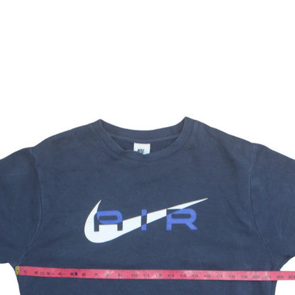 Nike Men’s Blue Pullover Sweatshirt Small Crew Neck Graphic Print