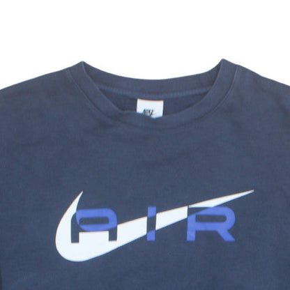 Nike Men’s Blue Pullover Sweatshirt Small Crew Neck Graphic Print