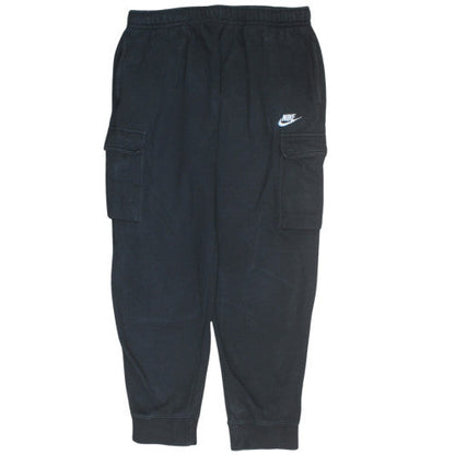Nike Men's Black XL Cargo Jogger Trousers Fleece Regular Fit