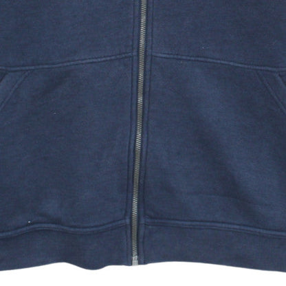 Nike Womens Navy Full Zip Hoodie L Cotton Blend Casual Sportswear