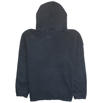 Adidas Men Black Hoodie L Pullover Cotton Fleece 3-Stripes