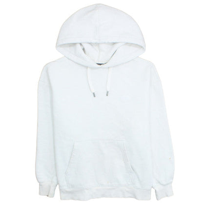 Dickies Mens White Pullover Hoodie Medium Fleece Cotton Blend