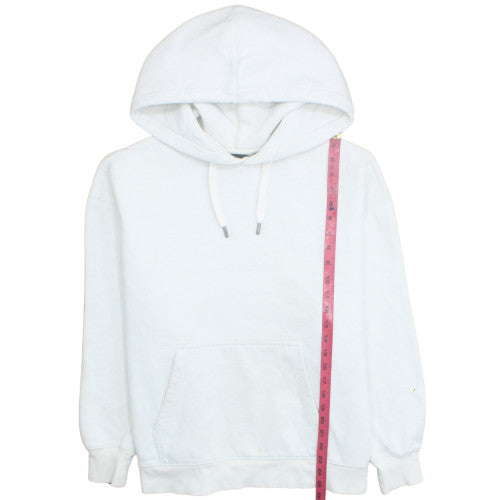 Dickies Mens White Pullover Hoodie Medium Fleece Cotton Blend