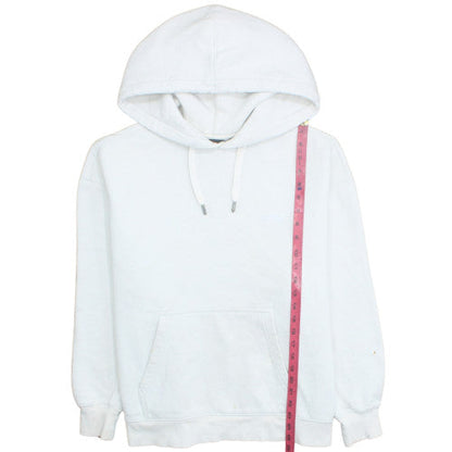 Dickies Mens White Pullover Hoodie Medium Fleece Cotton Blend
