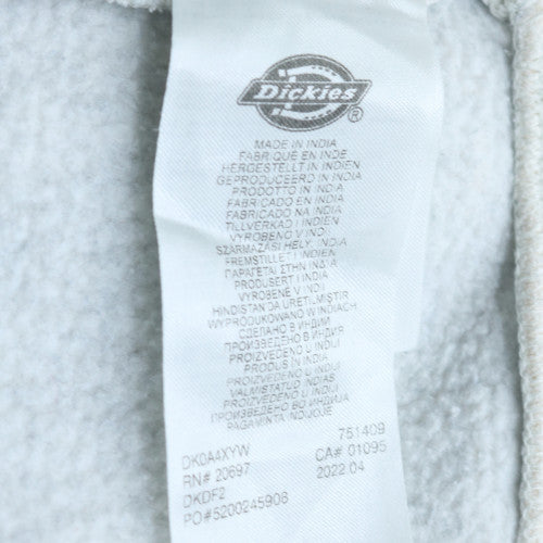 Dickies Mens White Pullover Hoodie Medium Fleece Cotton Blend