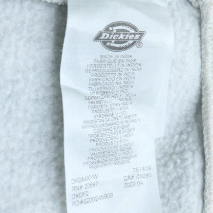 Dickies Mens White Pullover Hoodie Medium Fleece Cotton Blend