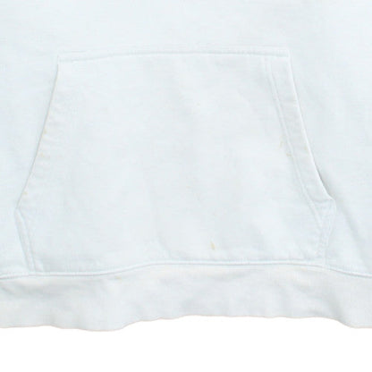 Dickies Mens White Pullover Hoodie Medium Fleece Cotton Blend