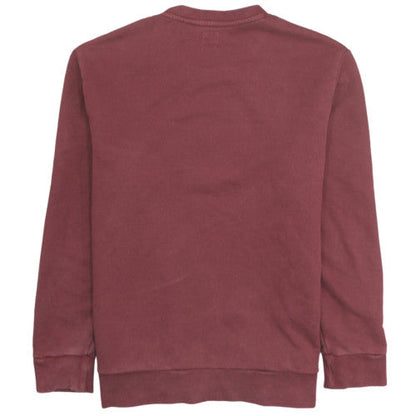 Levi's Men's Burgundy Crew Neck Sweatshirt L Graphic Logo Cotton