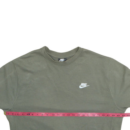 Nike Mens Green Crew Neck Pullover Sweatshirt L Regular Fit
