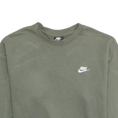 Nike Mens Green Crew Neck Pullover Sweatshirt L Regular Fit