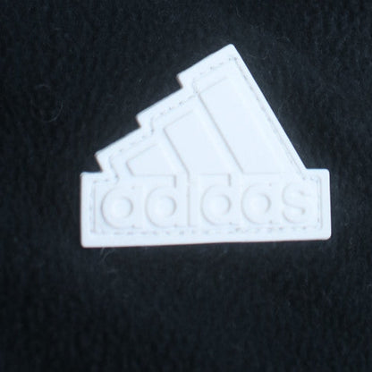Adidas Mens Black L Fleece Full Zip Hooded Sports Jacket