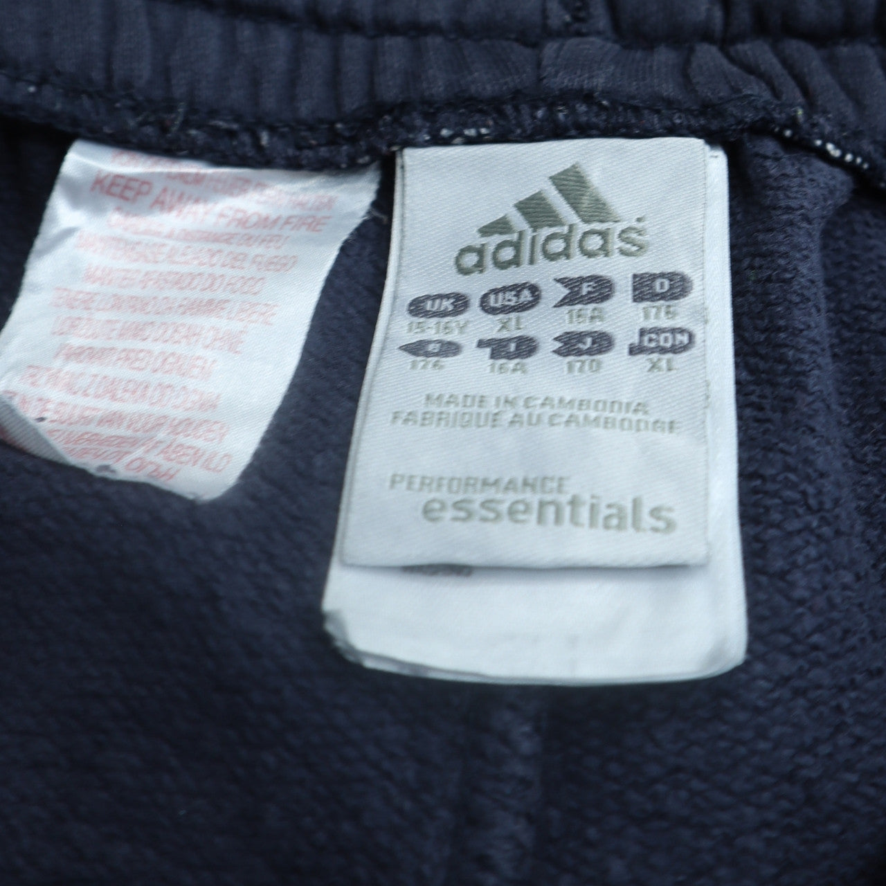 Adidas Boys Blue Jogger Style Sweatpants 15-16 Years Fleece Essentials
